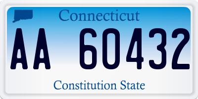 CT license plate AA60432