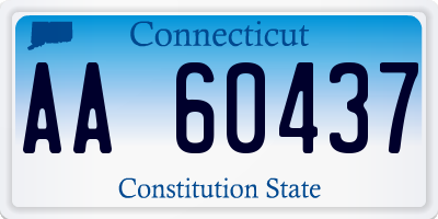 CT license plate AA60437
