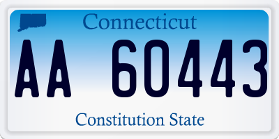 CT license plate AA60443