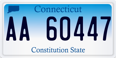 CT license plate AA60447