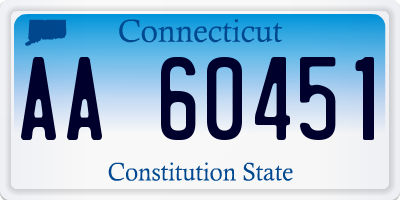 CT license plate AA60451