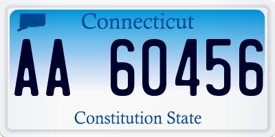 CT license plate AA60456