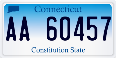 CT license plate AA60457