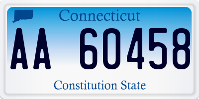 CT license plate AA60458