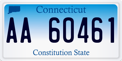 CT license plate AA60461