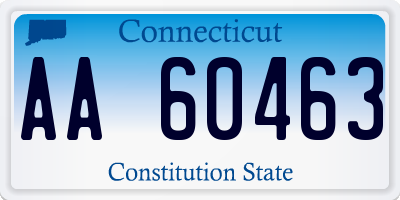 CT license plate AA60463