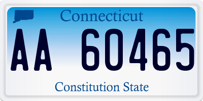 CT license plate AA60465