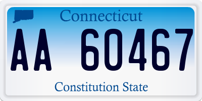 CT license plate AA60467