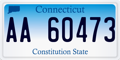 CT license plate AA60473