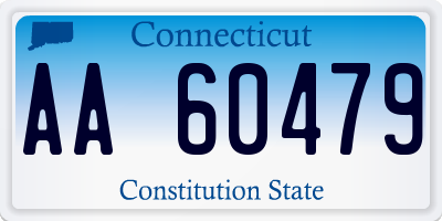 CT license plate AA60479