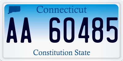 CT license plate AA60485