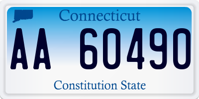 CT license plate AA60490