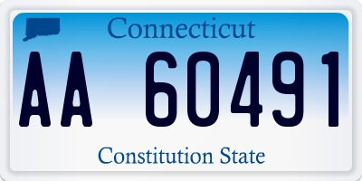 CT license plate AA60491