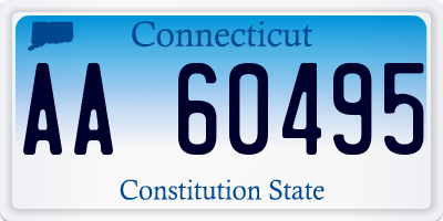 CT license plate AA60495