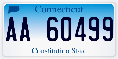 CT license plate AA60499