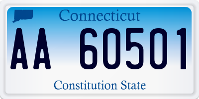 CT license plate AA60501