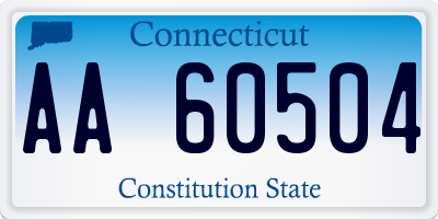 CT license plate AA60504