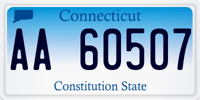 CT license plate AA60507