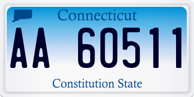 CT license plate AA60511