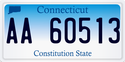 CT license plate AA60513