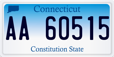 CT license plate AA60515
