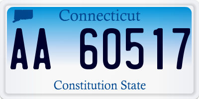 CT license plate AA60517