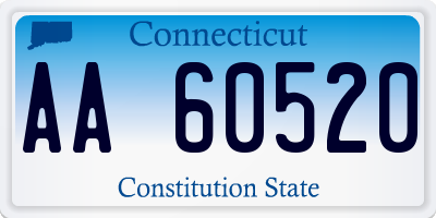 CT license plate AA60520