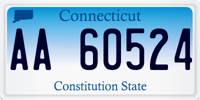 CT license plate AA60524
