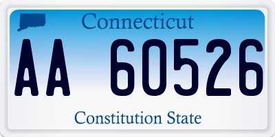 CT license plate AA60526