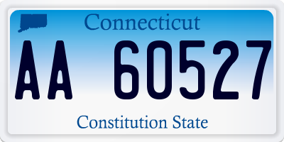 CT license plate AA60527