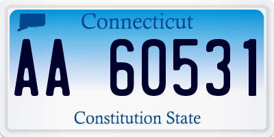 CT license plate AA60531