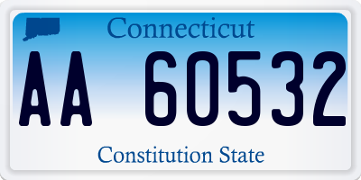 CT license plate AA60532