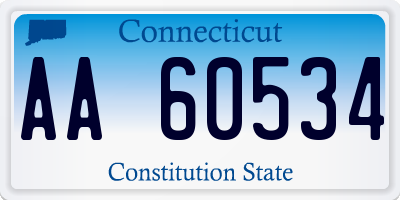 CT license plate AA60534