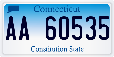 CT license plate AA60535