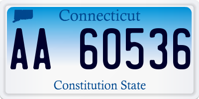 CT license plate AA60536
