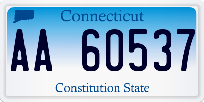 CT license plate AA60537