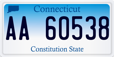 CT license plate AA60538