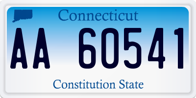 CT license plate AA60541