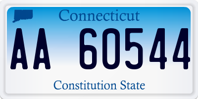 CT license plate AA60544