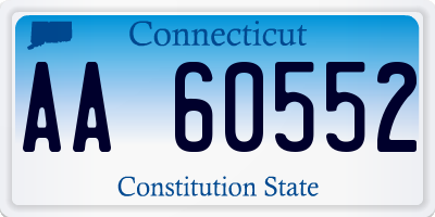 CT license plate AA60552