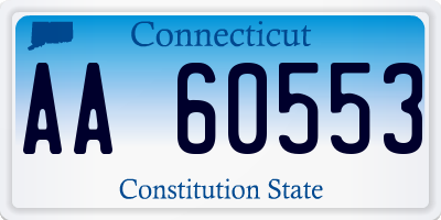 CT license plate AA60553
