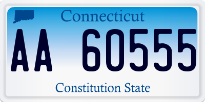 CT license plate AA60555