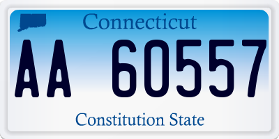 CT license plate AA60557