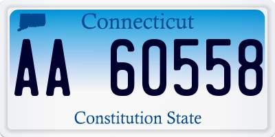 CT license plate AA60558