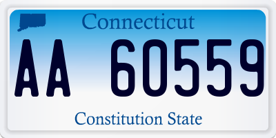 CT license plate AA60559