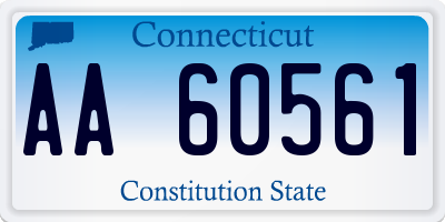 CT license plate AA60561