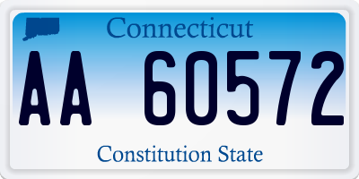 CT license plate AA60572