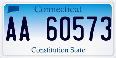 CT license plate AA60573