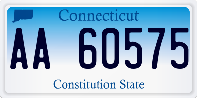 CT license plate AA60575