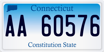 CT license plate AA60576